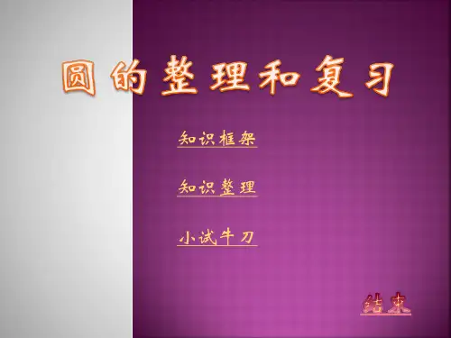 六年级数学《圆的复习》课件