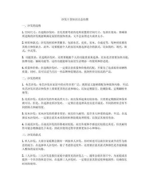 沙发干货知识点总结图