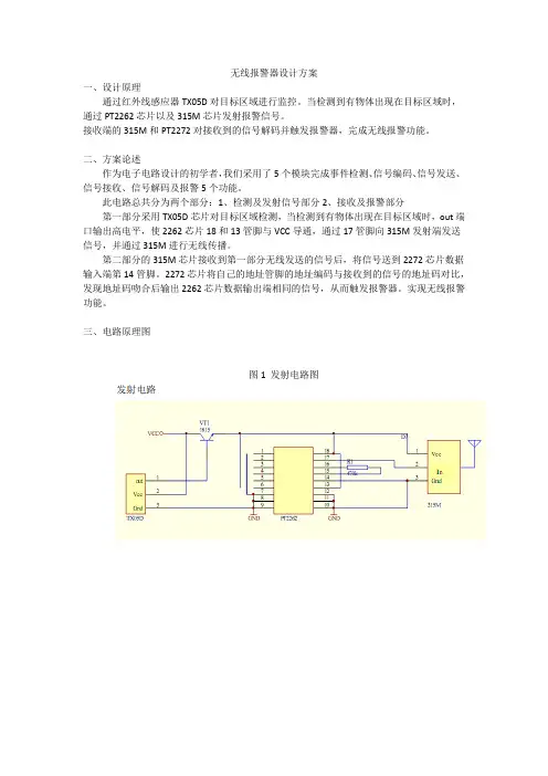 无线防盗报警器设计方案