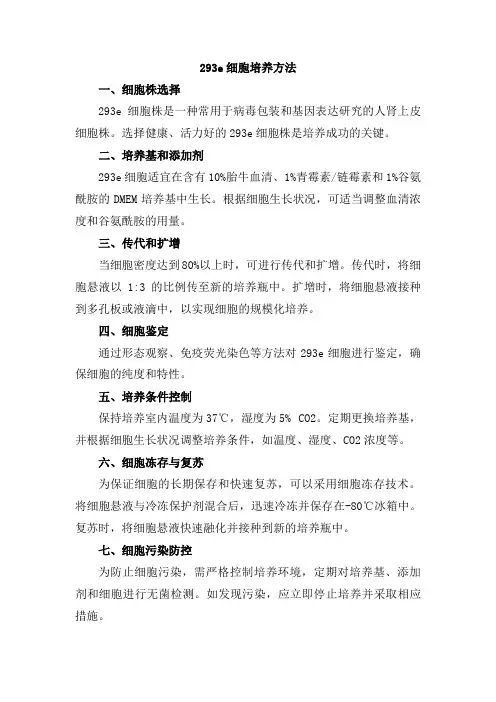 293e细胞培养方法