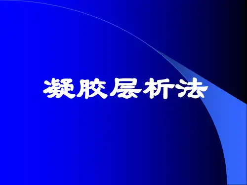 凝胶层析法专题培训