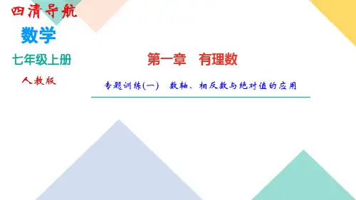 人教版七年级数学上册第一章 专题训练(一) 数轴、相反数与绝对值的应用