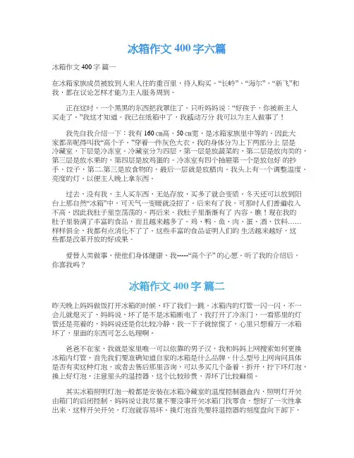 冰箱作文400字六篇