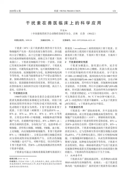 干扰素在兽医临床上的科学应用