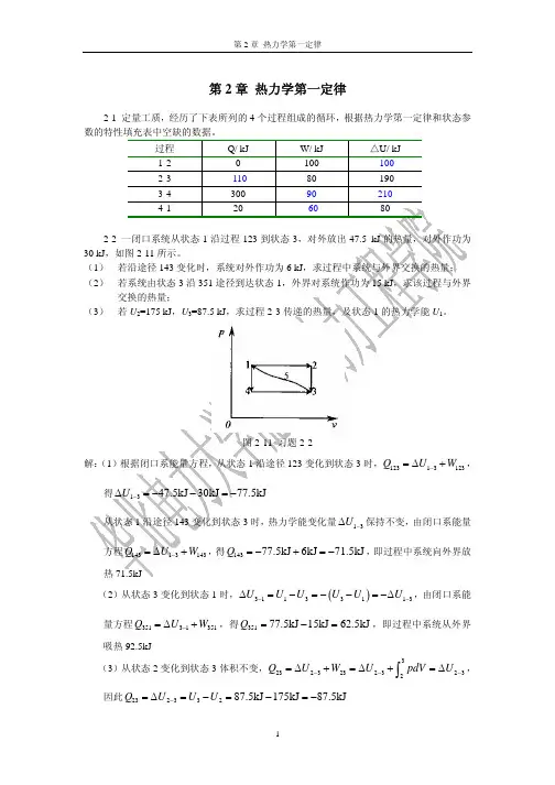 热力学课后习题02答案