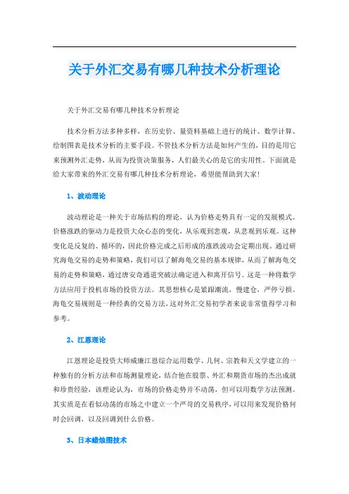 关于外汇交易有哪几种技术分析理论
