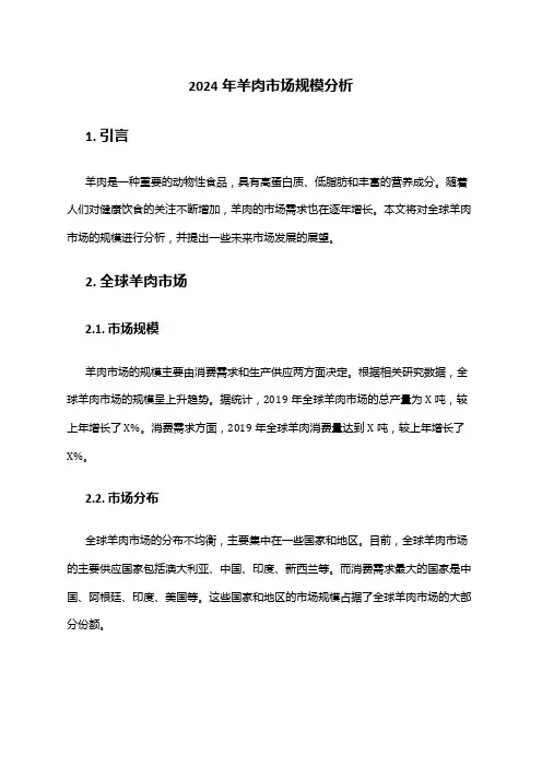 2024年羊肉市场规模分析