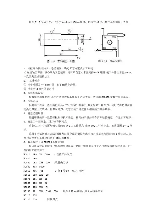 数控车床编程实例【范本模板】