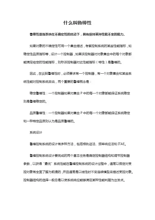 什么叫鲁棒性