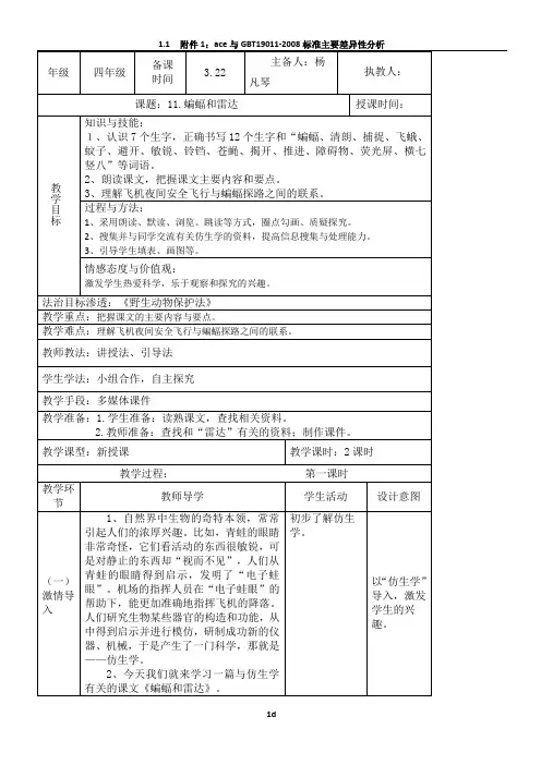 11.《蝙蝠和雷达》集体备课电子教案模板