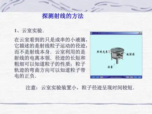 高三物理探测射线的方法(第三节)