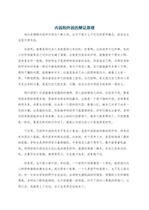 内因和外因的辩证原理