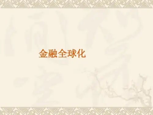 第三专题之全球化下的金融国际化