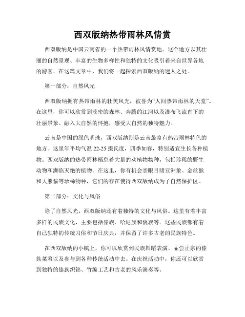 西双版纳热带雨林风情赏