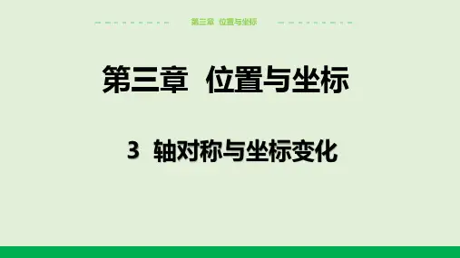 2024-2025学年北师版中学数学八年级上册3.3轴对称与坐标变化教学课件