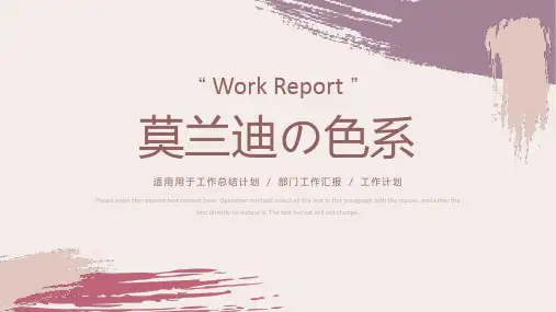 莫兰迪色系工作总结计划汇报PPT