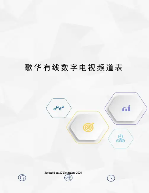 歌华有线数字电视频道表