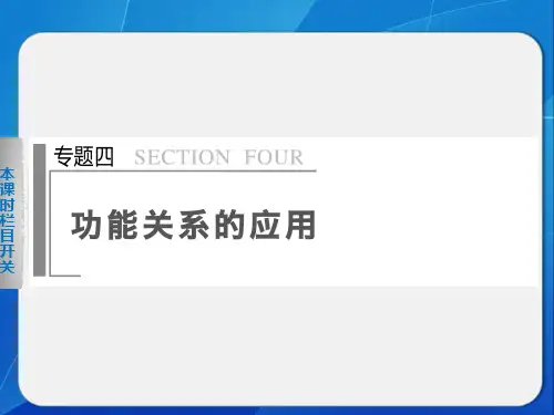 高三物理二轮复习专题课件精编：专题四 第1课时 功能关系在力学中的应用