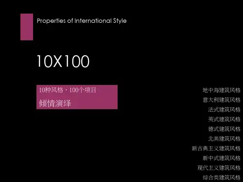 地产项目10种建筑风格及案例研究策划方案