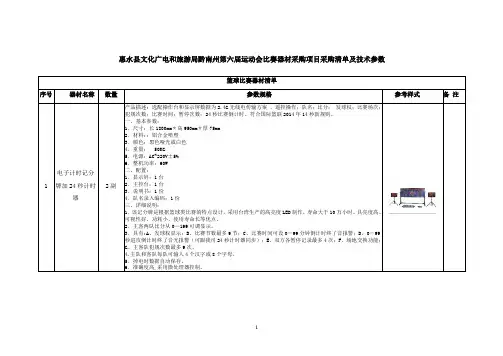 篮球比赛器材清单
