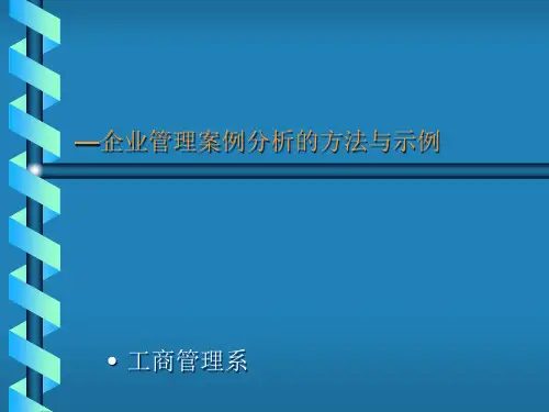 企业管理案例分析课程