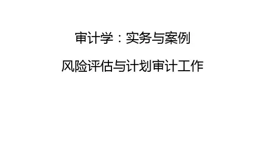 审计实务与案例(第5版)风险评估与计划审计工作