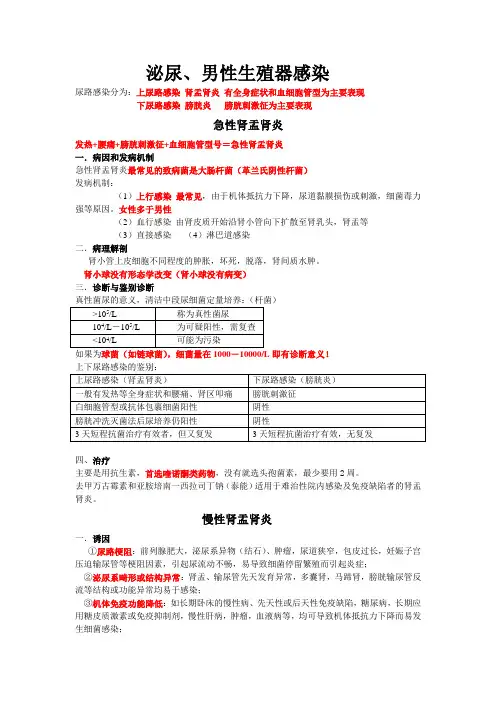 张博士2013年执业医师考试 课程视频 配套讲义 重点知识总结泌尿系统第二讲