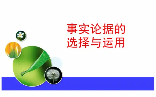 事实论据的选择与运用0414
