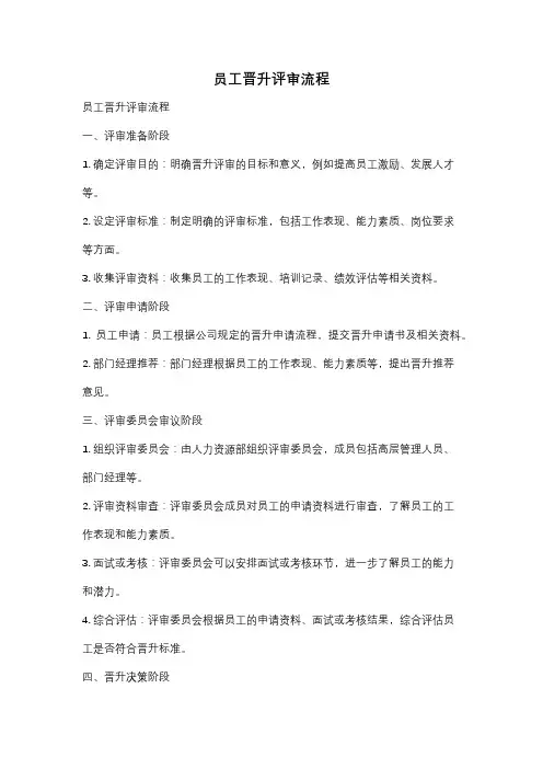 员工晋升评审流程