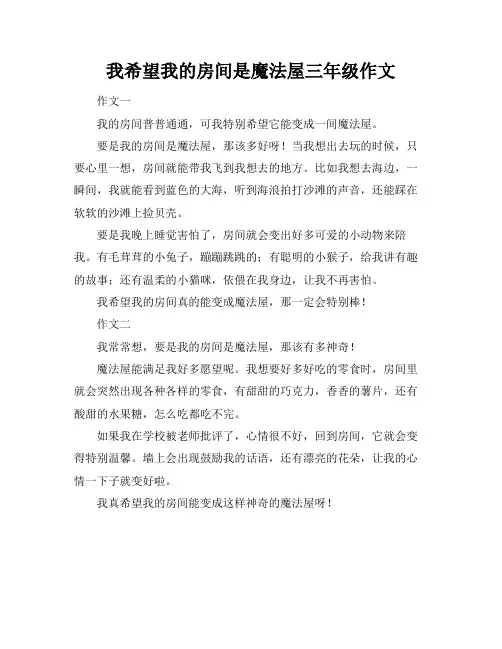 我希望我的房间是魔法屋三年级作文