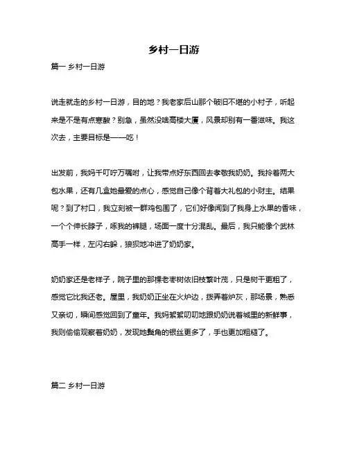 作文《乡村一日游》
