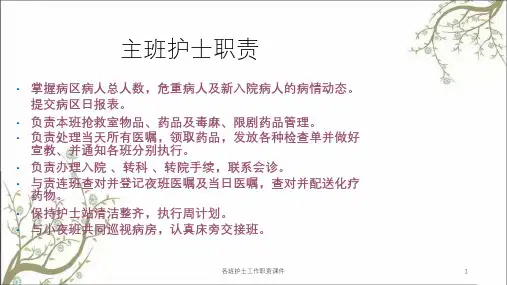 各班护士工作职责课件