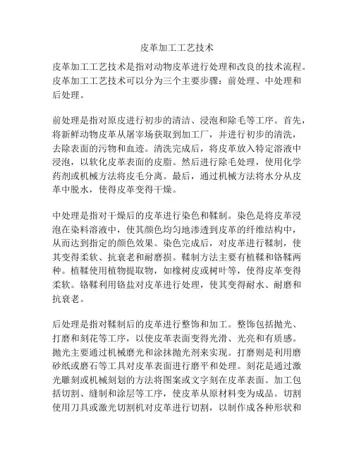 皮革加工工艺技术