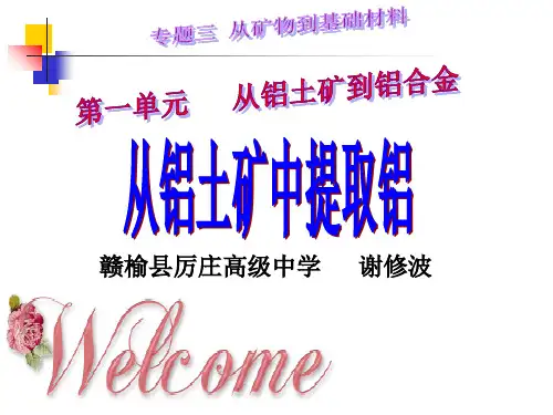 从铝土矿到铝合金23页PPT文档
