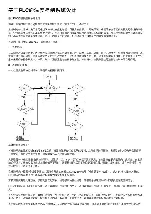 基于PLC的温度控制系统设计