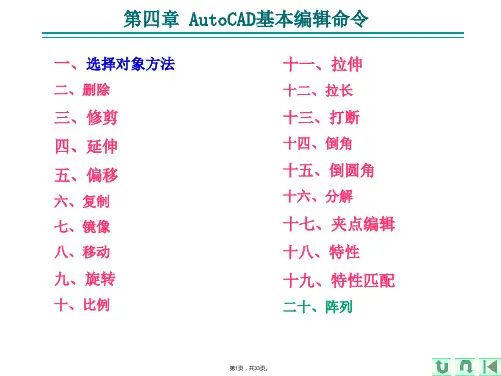 AutoCAD-基本编辑命令-(对象的修改)