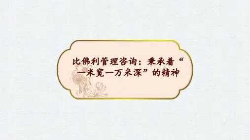 比佛利管理咨询：秉承着“一米宽一万米深”的精神