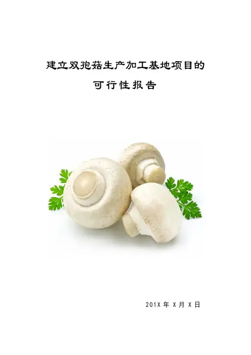 双孢菇规模生产可行性报告