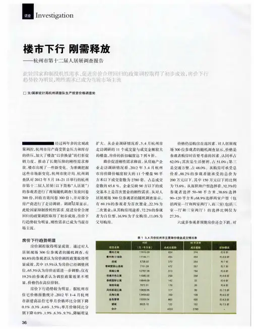 楼市下行 刚需释放——杭州市第十二届人居展调查报告