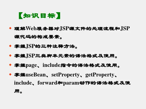 《Java Web编程技术》课件第4章 JSP语法基础