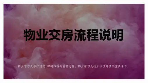 物业交房流程PPT课件-物业交房流程图