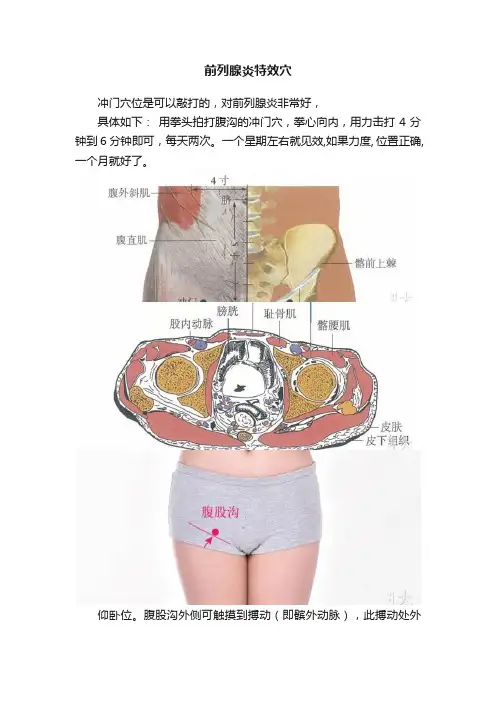 前列腺炎特效穴