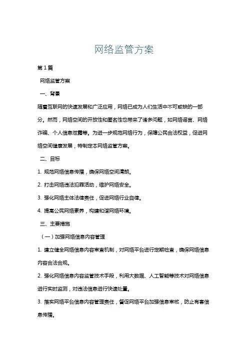 网络监管方案