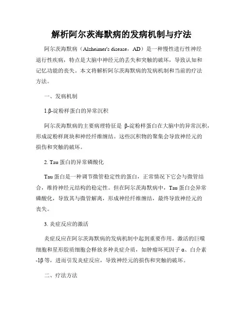 解析阿尔茨海默病的发病机制与疗法