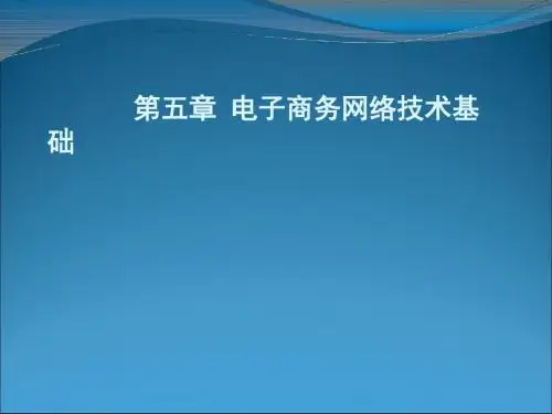 第5章 电子商务网络技术基础PPT课件