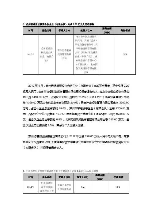 PE基金模板