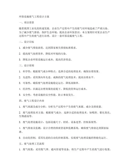 环保设施废气工程设计方案