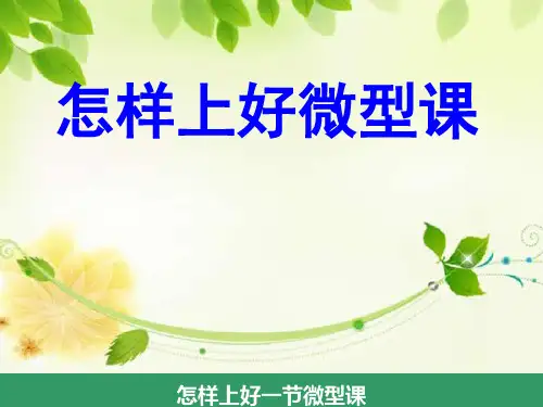 怎样上好一节微型课
