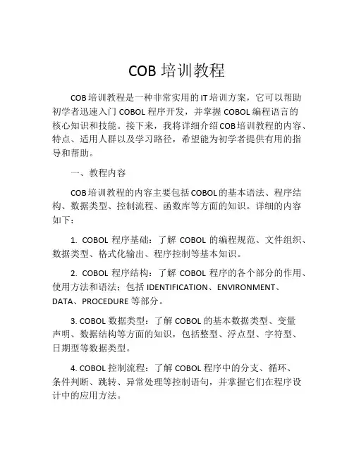 COB培训教程