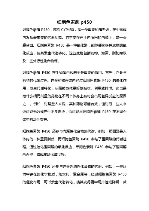 细胞色素酶p450
